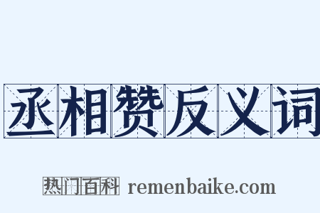 丞相赞反义词是什么意思的图片